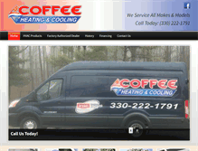 Tablet Screenshot of coffeeheatingandcooling.com